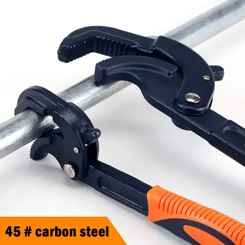 

14-30 / 30-60mm Universal Key Pipe Wrench Open End Spanner Set High-carbon Steel Snap N Grip Tool Plumber Multi Hand Tool