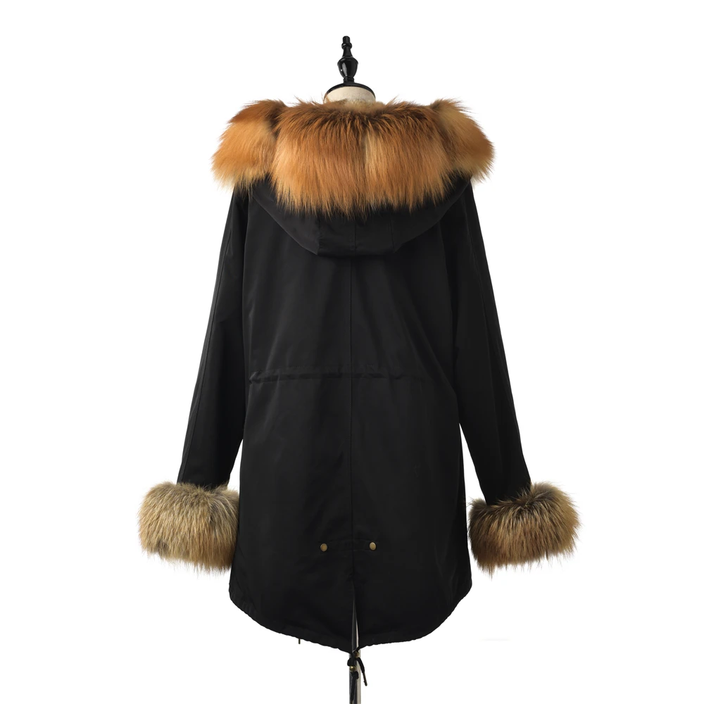 TOPFUR 2020 модное пальто из натурального меха женское красное лисьего с меховым