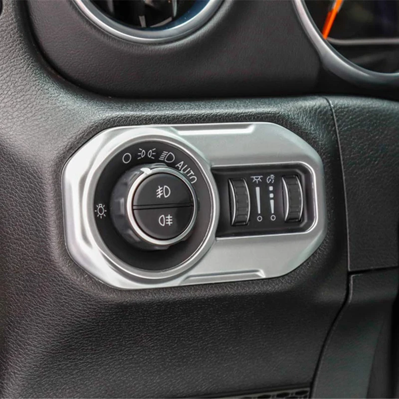 Переключатель фар Кнопка декоративное лощеное покрывало наклейки для Jeep Wrangler JL аксессуары