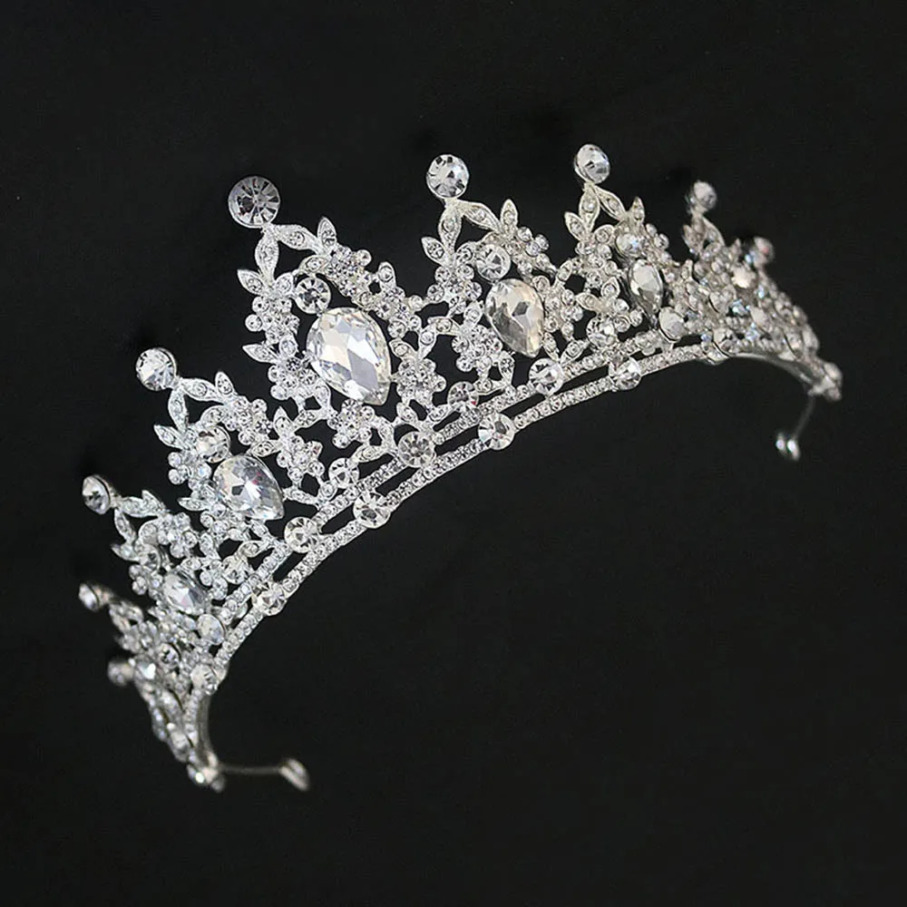 Изысканная свадебная тиара с хрустальной короной для невесты Роскошная повязка