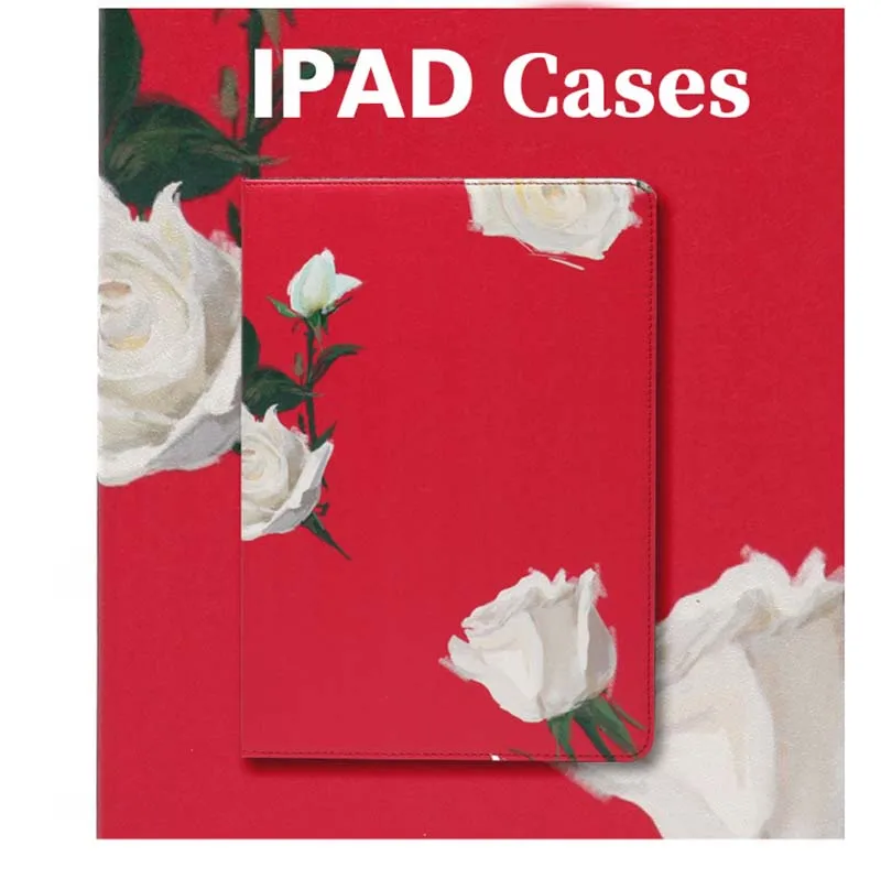 

Чехол для IPad 2020 10,2 Air 2 Air 1, чехол для IPad, чехол с принтом роз, чехол для IPad 2019 2018 6-го 7-го поколения, чехол s, 9,7