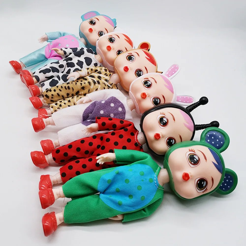 Мини Детские куклы 13 шарнирная подвижная BJD кукла милая голова животного с одеждой обнаженное тело 16 см модные куклы игрушки