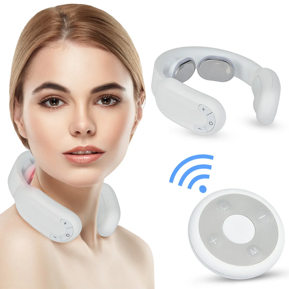 

Smart Electric Neck and Shoulder Massager Portable Pulse Neck Massager Rechargeable USB Cervical Traction Therapy Massage