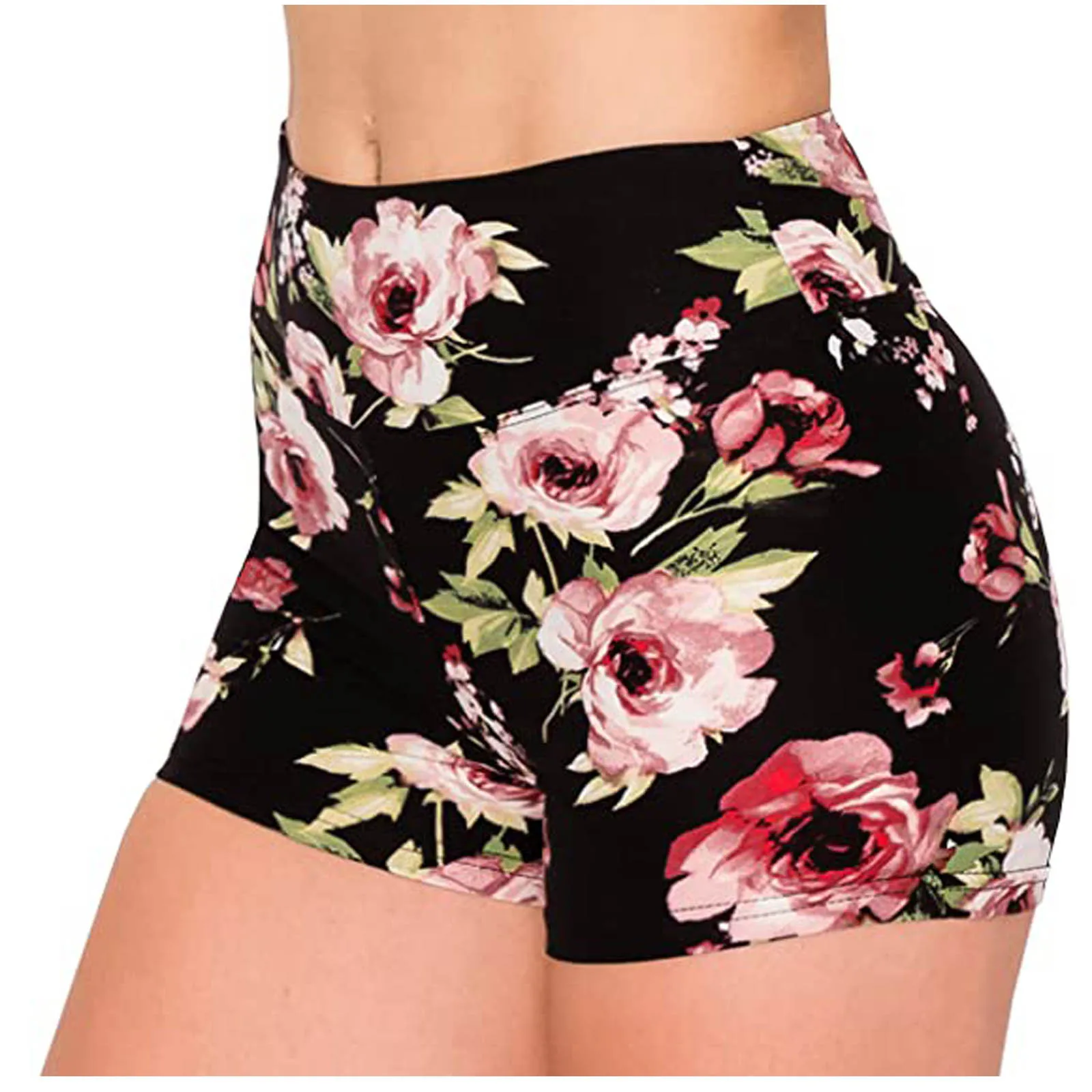 

Women Shorts Hip High Waist Yoga Pants Printing Gym Jogging Running Lifting Push Up Tight Fitness Sports Shorts шорты женский E2