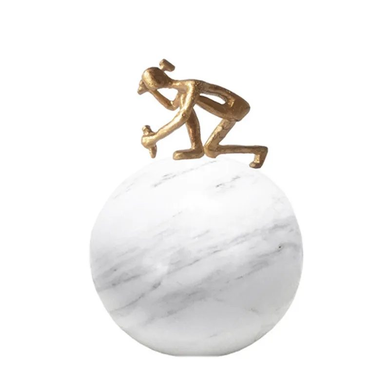 

Nordic Vintage Marble Sculptor Figure Artware Character Sculpture Home Decoration Accessories Modern Art Resin Statue Room Craft