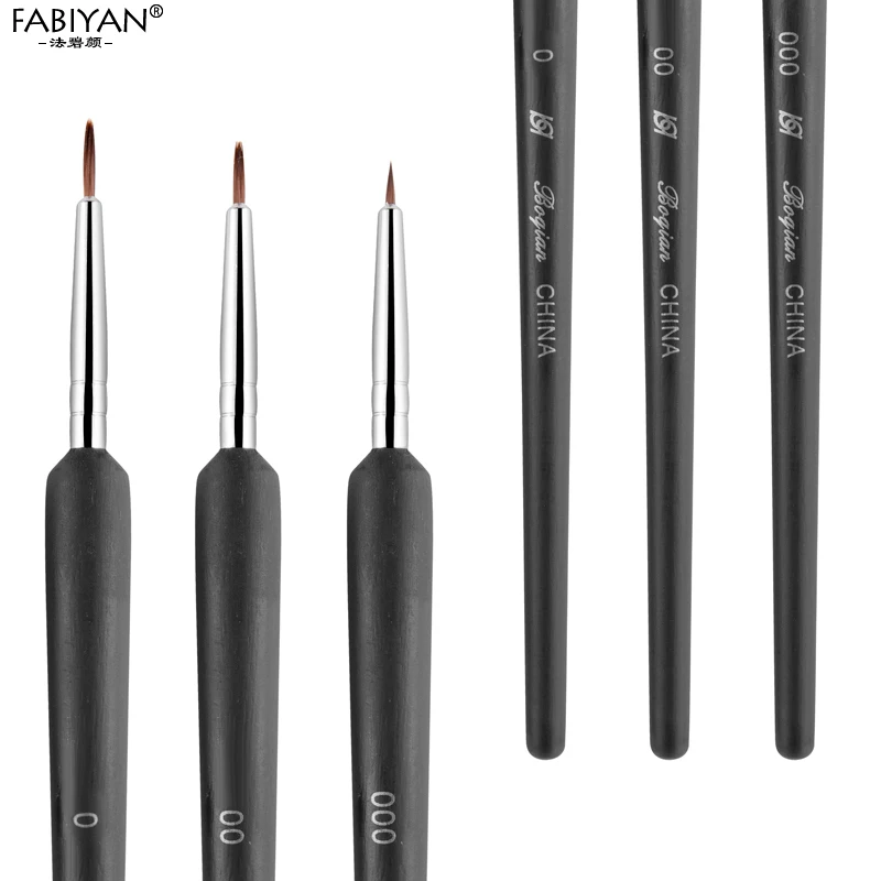 Nail Art Liner Полоса Ручка Живопись Цветок Акриловых УФ-Гель Лак 3D Советы Дизайн Инструменты Рисования DIY 3 Шт. Маникюрный ногти о Набор кисточки для маникюра ершик дизайн ногтей