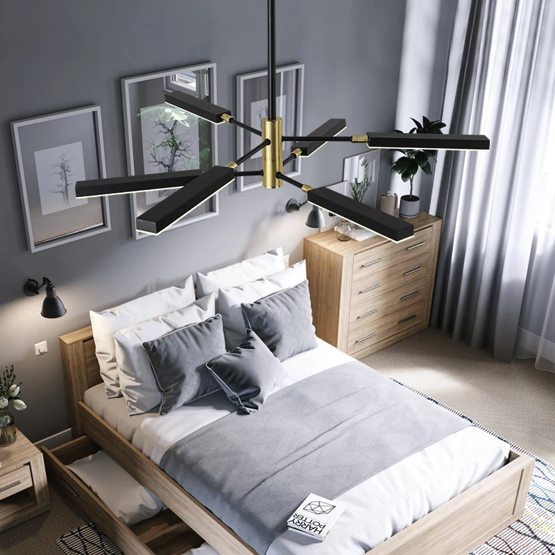 Modern Led Chandelier lightingLamp Industrial Ceiling Chandeliers Lighting Living Room Bedroom Loft Light Fixtures Gold 110V220V | Лампы и