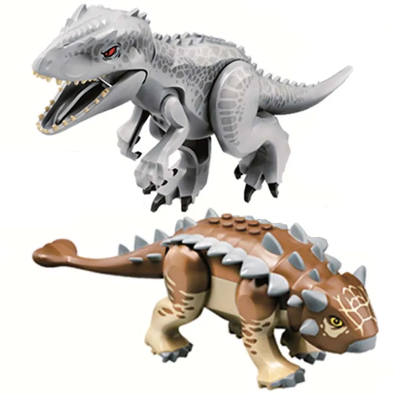 Конструктор Мир Юрского периода 2 шт. фигурки динозавров сборные детские игрушки