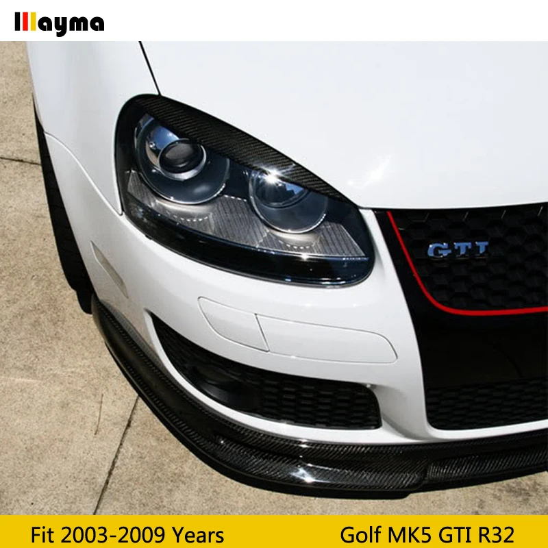 1 пара автомобильных бровей из углеродного волокна для VW Golf 5 GTI R32 2003 2009 года Jetta