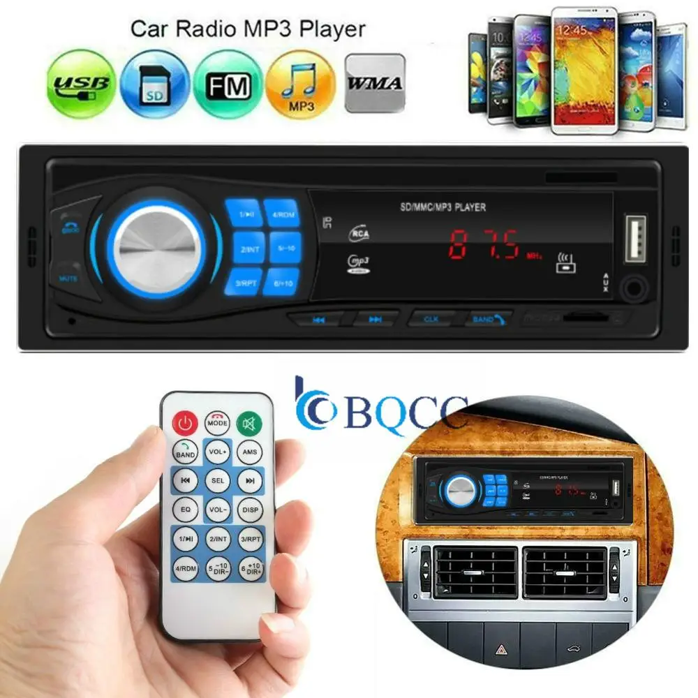 Автомагнитола стерео аудио mp3 плеер 12 в 1 Din FM приемник Aux USB авторадио с