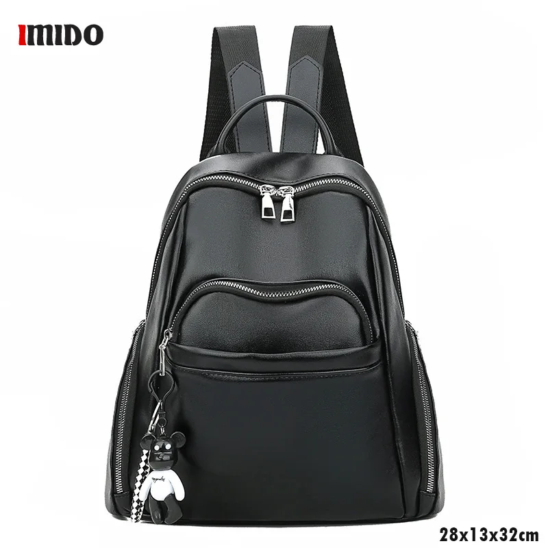 2020 женский водонепроницаемый рюкзак из мягкой искусственной кожи школьная сумка