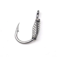 rompin 10pcslot fishing spring hook barbed swivel circle carp hook size 2 15 jig fly fishing hook fishing accessories tackle