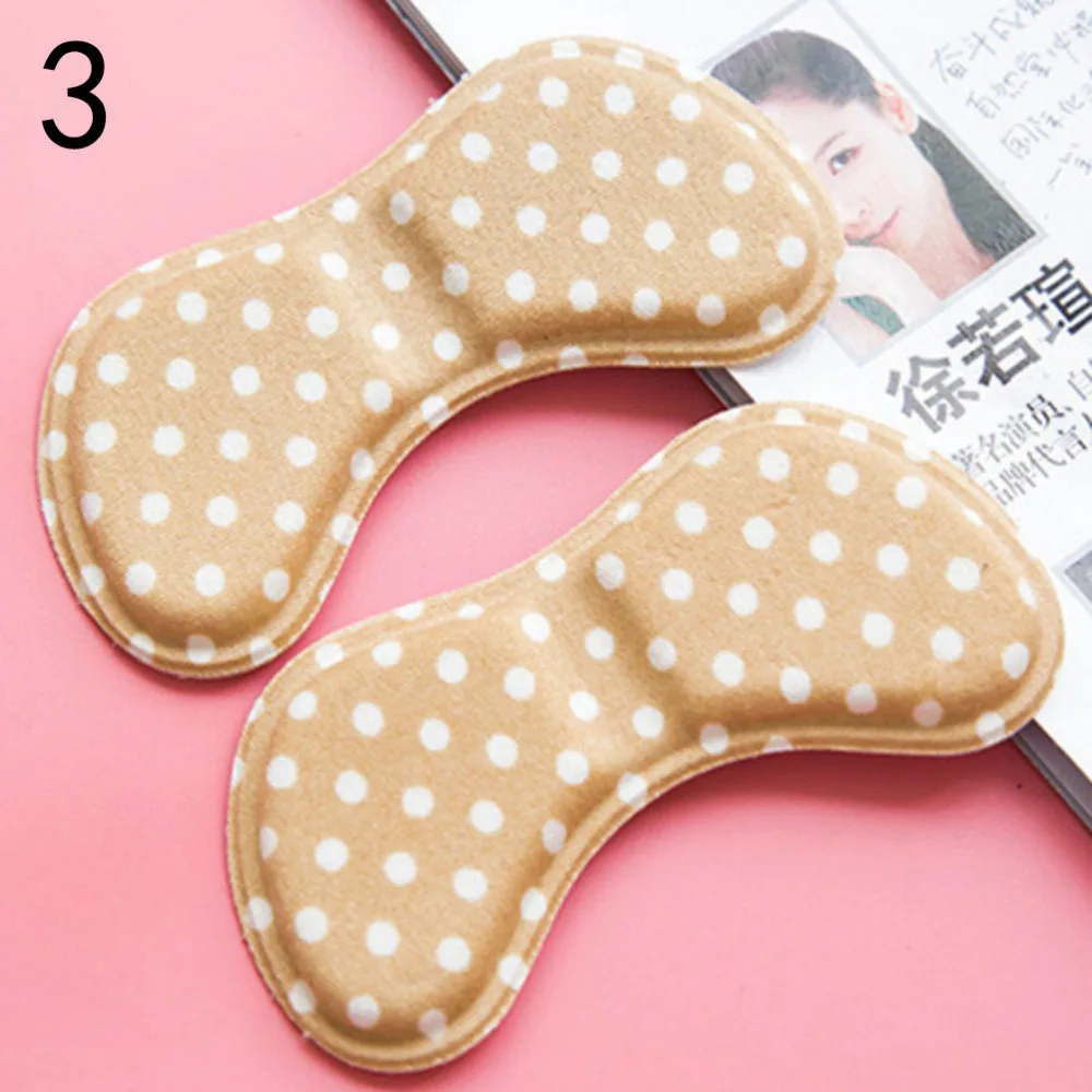 1Pair 12 Styles Sticky Fabric Shoe Back High Heel Inserts Pads Feet Care Massage Cushion Liner Grips Sponge Insoles - купить по