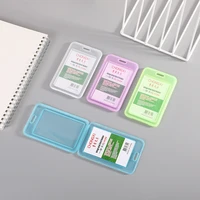 women girl credit card holder bag plastic transparent clear female business id bank bus card case pouch protector card cover