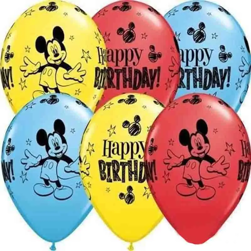 1020pcs mickey mouse party latex balloons kids birthday party decoration baby shower supplies mickey balloons air globos free global shipping