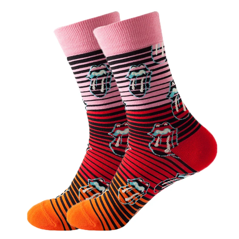 

1 Pair Drop Shipping Men's Colorful Combed Cotton Happy Novelty Animal Socks Hip Hop High Quality Skateboard Funny Harajuku Sock