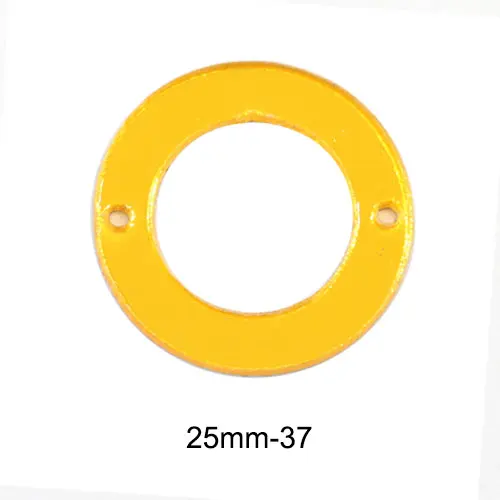 25mm-P37 50 шт золотые акриловые пришивные стразы с плоской задней стороной зеркальные акриловые золотые Пришивные из стразов для одежды аксессуары B7066 - Цвет: 25mm-P37
