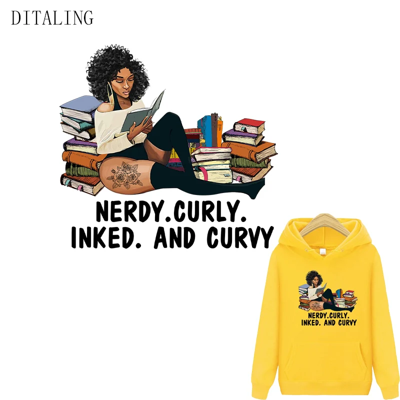 Термонаклейка для девушек чтения наклейка на одежду утюга сделай сам