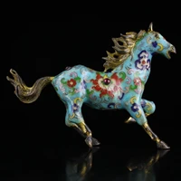 9chinese folk collection old bronze gilt cloisonne junma zodiac horse war horse statue office ornaments town house exorcism