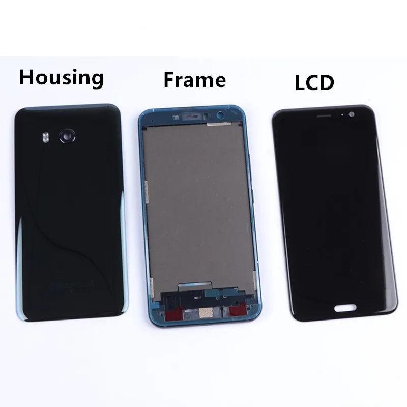 Полный со средней лицевой панелью Передняя Крышка корпуса для htc U11 ЖК дисплей