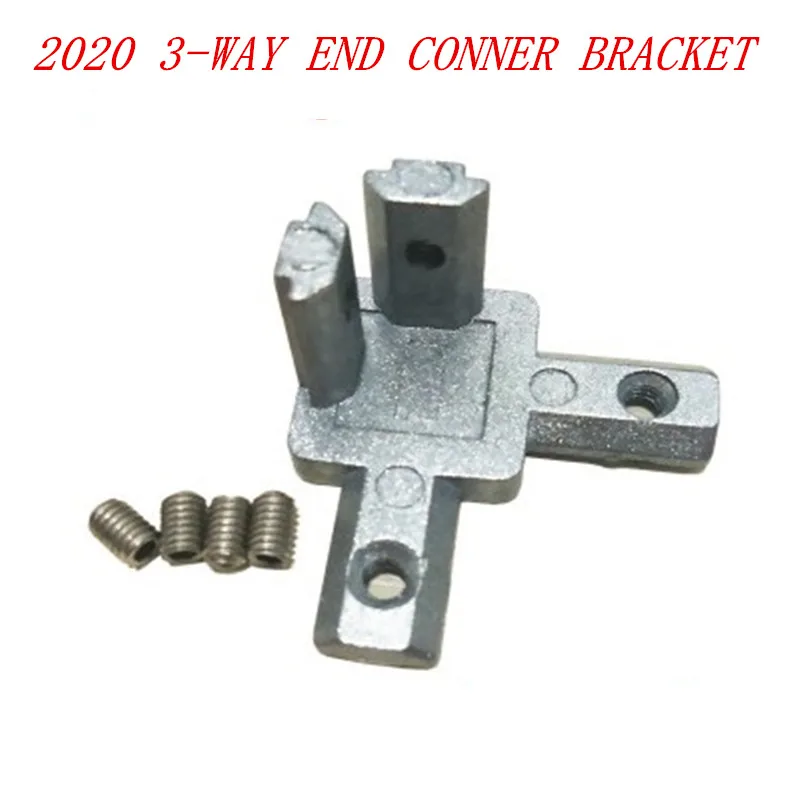10 шт. 3 сторонний концевой угловой кронштейн для Т слота алюминиевый