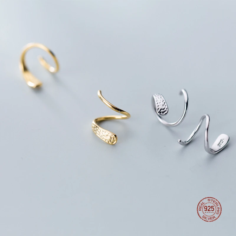 

Серьги-гвоздики женские из серебра 925 пробы, волнистые