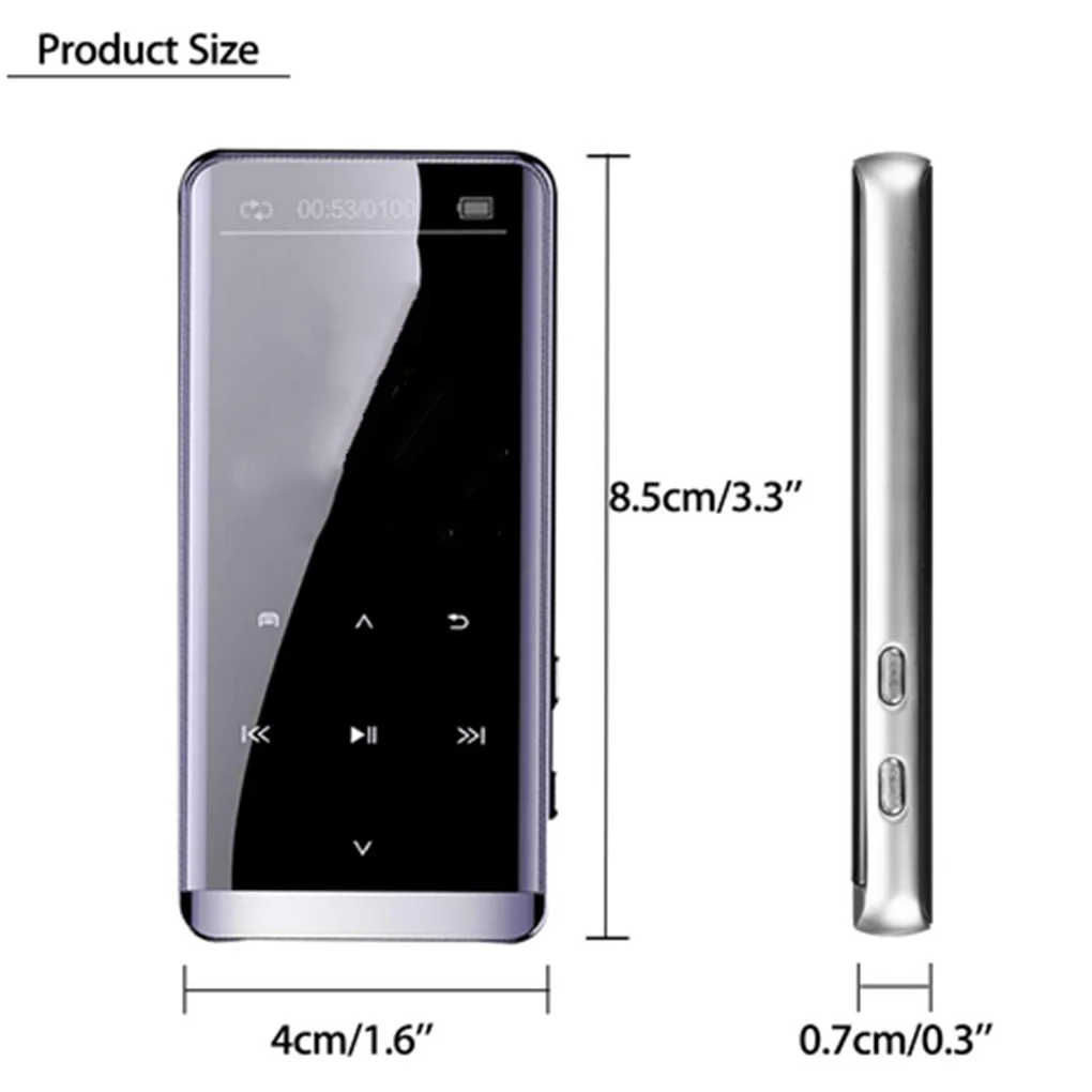 16GB Bluetooth MP3-плеер HIFI спортивные музыкальные колонки магнитофон с fm-радио без потерь сенсорный экран портативный музыкальный плеер