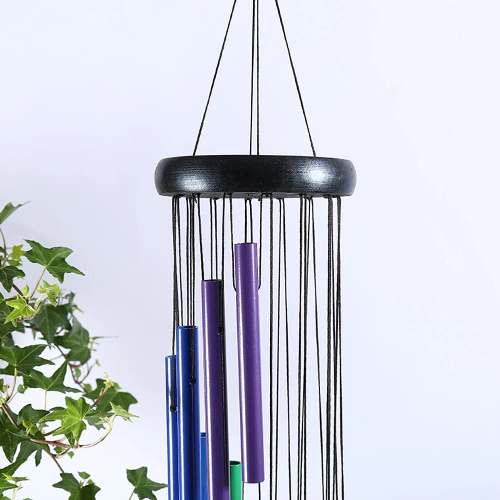 

Wind Chimes For Outdoor 29-inch Metal Wind Chimes With Colorful Aluminum Tubes Dark-toned Wind Chimes Art Crafts T