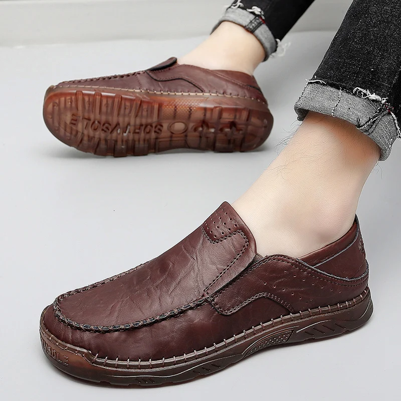 

Large Size 38-47 Men's Casual Shoes Handmade Loafers Men Leather Shoes Slip On Men's Moccasins Mens Driving Shoes Male Sneakers