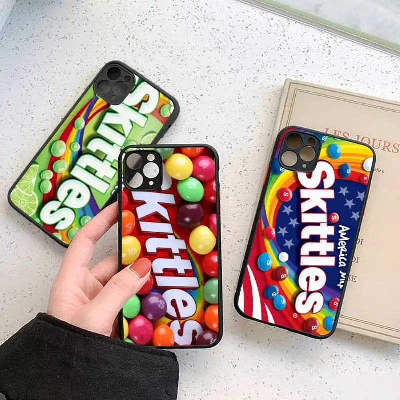 

Skittles Sweet Sour Fruit Candies Phone Case matte transparent For iphone 7 8 11 12 plus mini x xs xr pro max cover