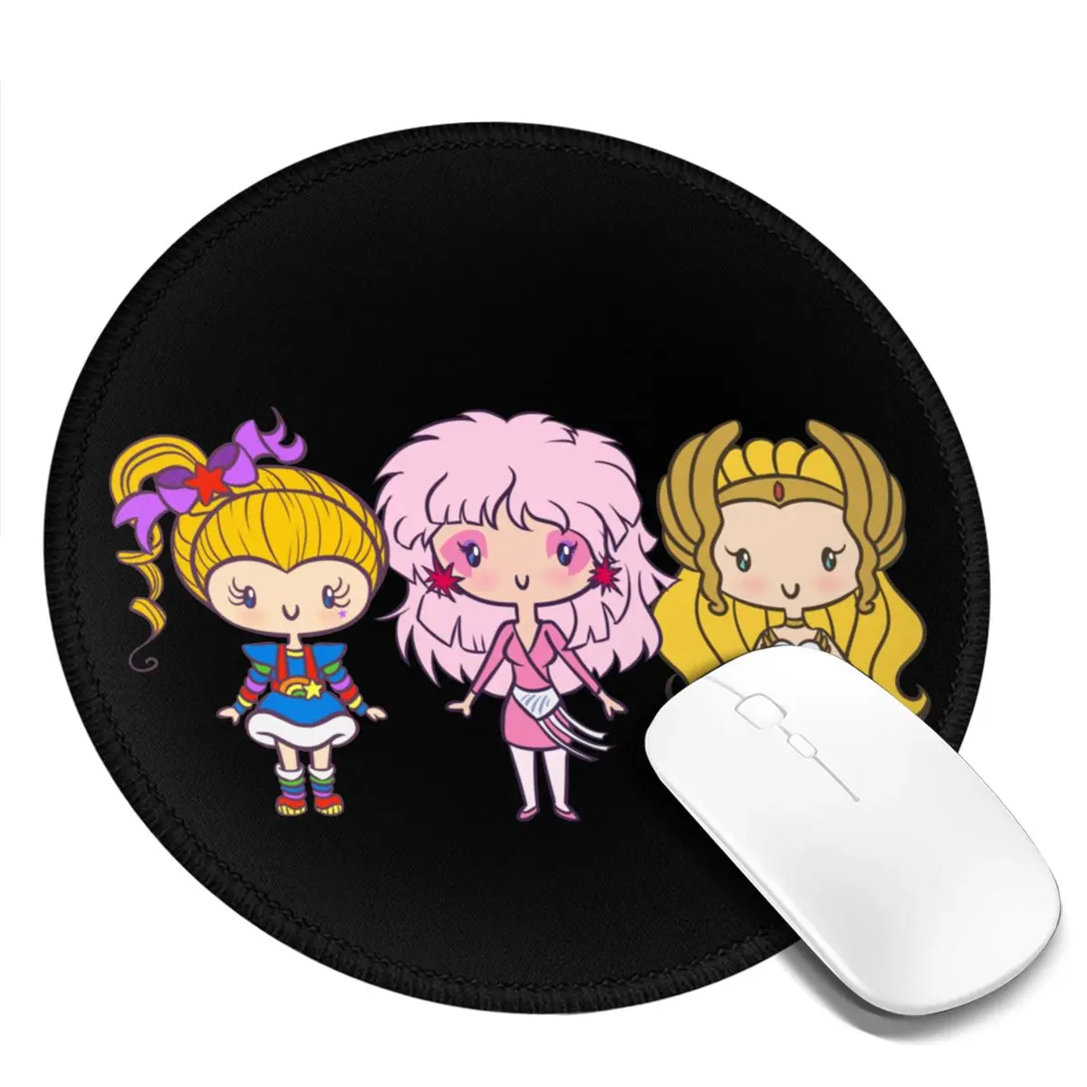 

Jem Mouse Pad Lil CutiEs Eighties Ladies Best Rubber Mousepad Anti-Slip Vintage Print Table Mouse Mat