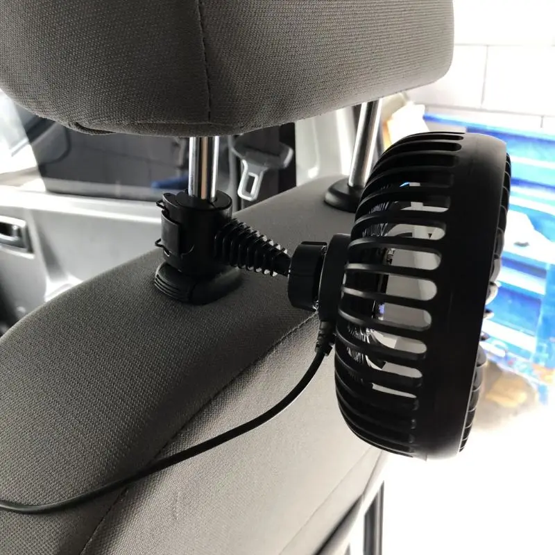 

Universal 5 inch Car Back Seat Headrest Three Speed 5V USB Fan With Switch Air Cooling Fan for Home Travel Car Headrest