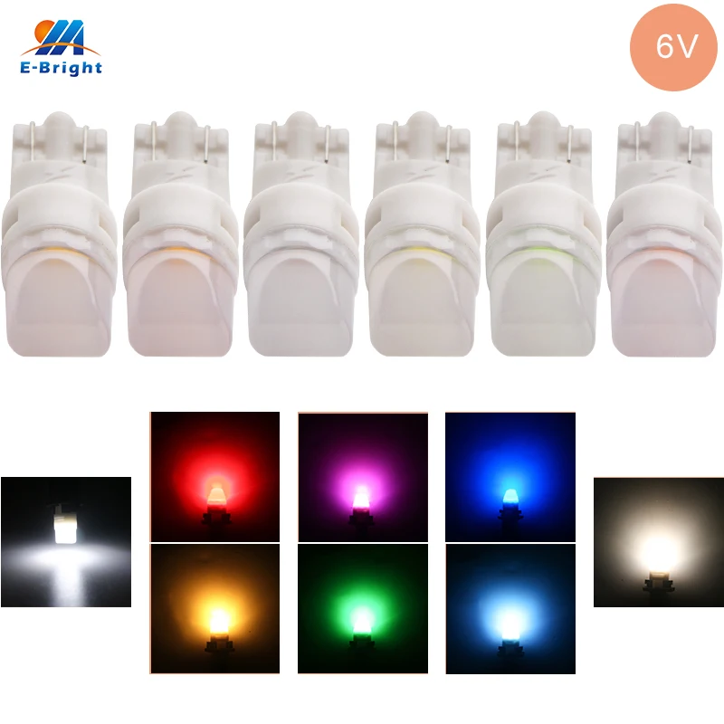 YM E Bright T10 W5W 5630 2 SMD 6 в 3 В постоянного тока светодиодный светильник Heteropolarity
