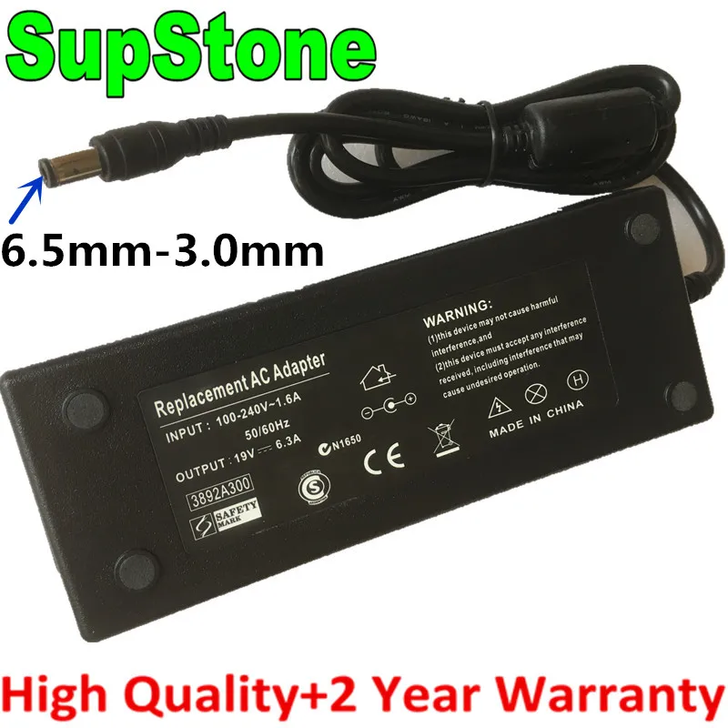 

SupStone Computer AC/DC Power Supply Adapter 19V 6.32A 120W 6.5*3.0mm Notebook Laptop AC Adapter Charger For Fujitsu laptop