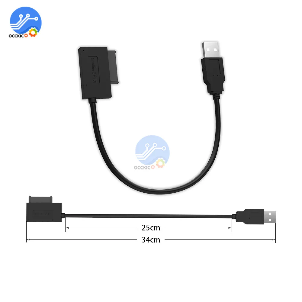 USB 2,0 до 7+ 6 13Pin конвертер для тонкого жесткого диска SATA ноутбука CD/DVD Rom Оптический адаптер кабель конвертер