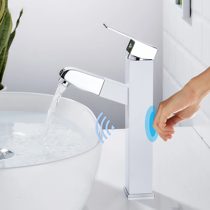 Кран для раковины с сенсорным умным сенсором умный выдвижной кран ванной комнаты