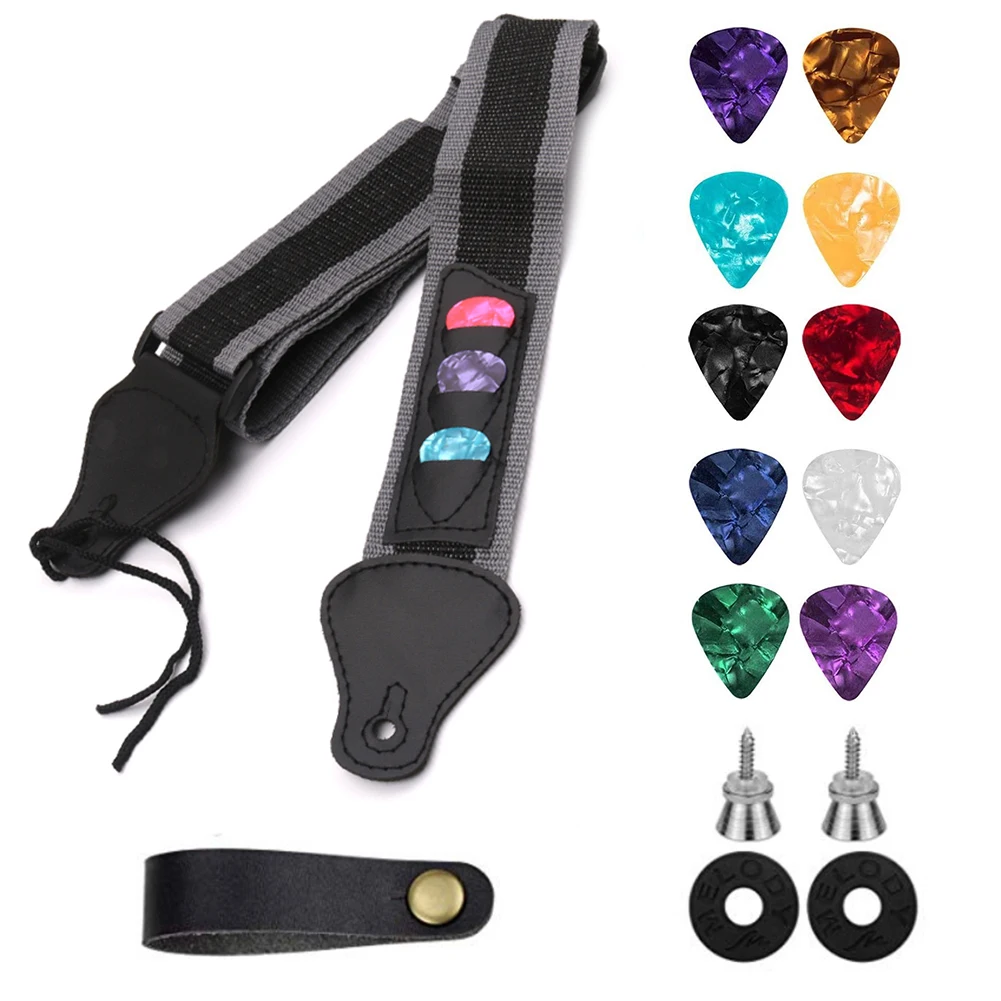 

Универсальный ремень для гитары с наконечниками из искусственной кожи мм, 14 шт.