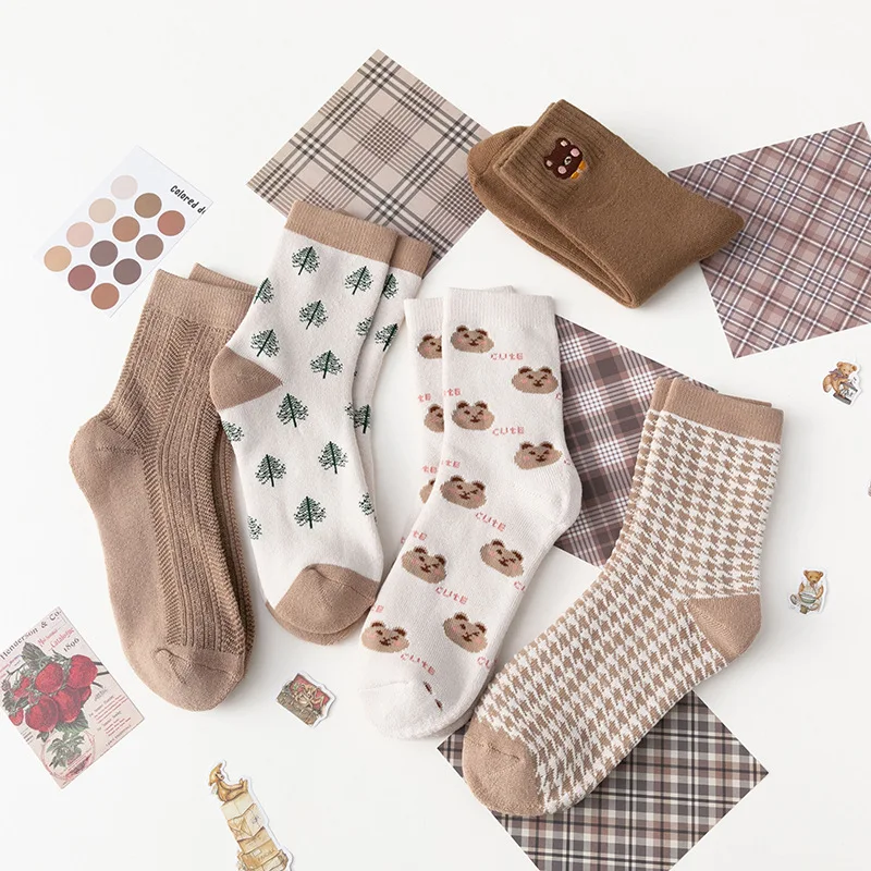 Толстые шерстяные Хлопковые женские носки в Корейском стиле для девушек осень