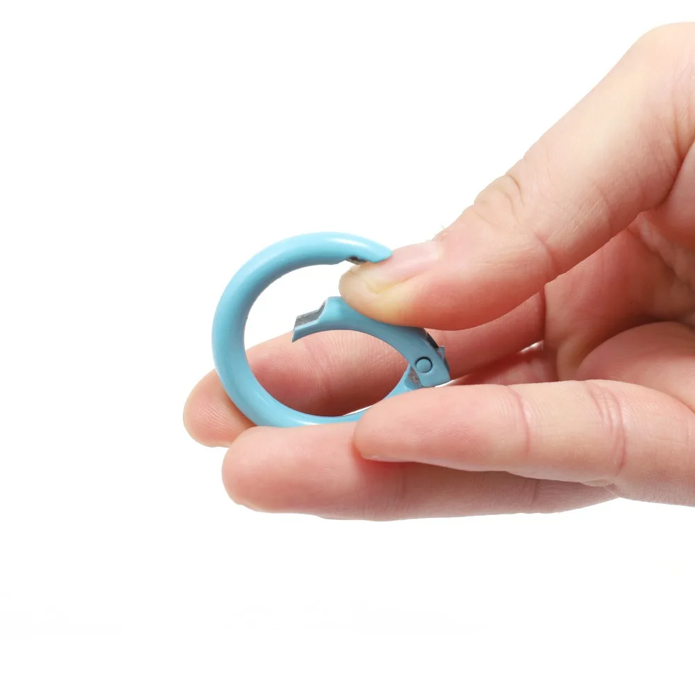 5 шт./лот металлическое пружинное кольцо открывающийся круглый карабин зажимы