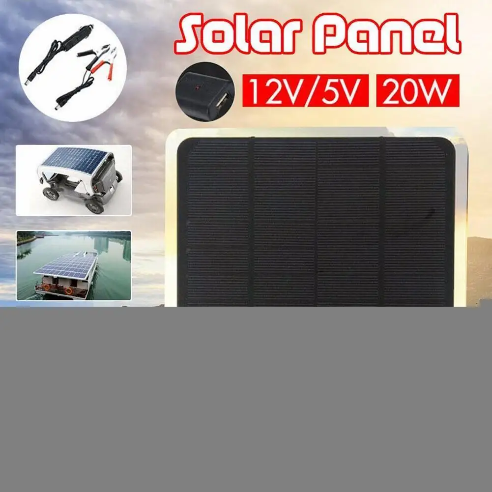 

20w Flexible Solar Panel For Single Crystal Rechargeable 18v Solar Controller Flexible For Outdoor Automobile 5v Monocrysta D2J0