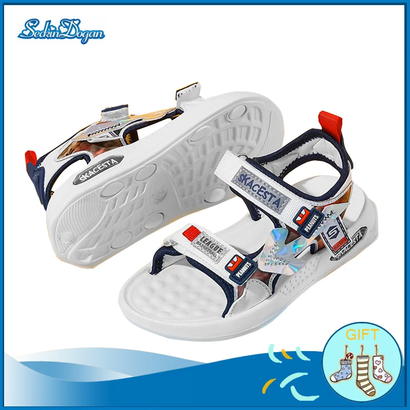 

Kids Sandals Lightweight Breathable Child Casual Shoes Fashion Soft Bottom Boy Sport Booties Girl Garden Boots Gift Socks