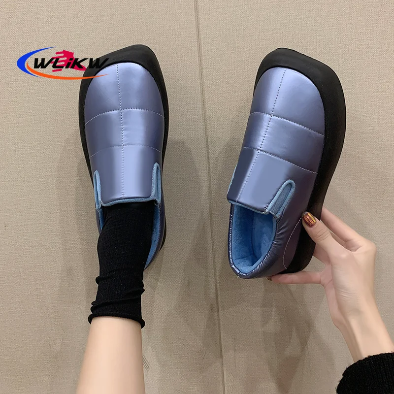 

Waterproof Non-Slip Home Slippers Winter Warm Women Indoor Cotton Non-slips Ladies Soft Slippers Memory Foam Couples Shoes