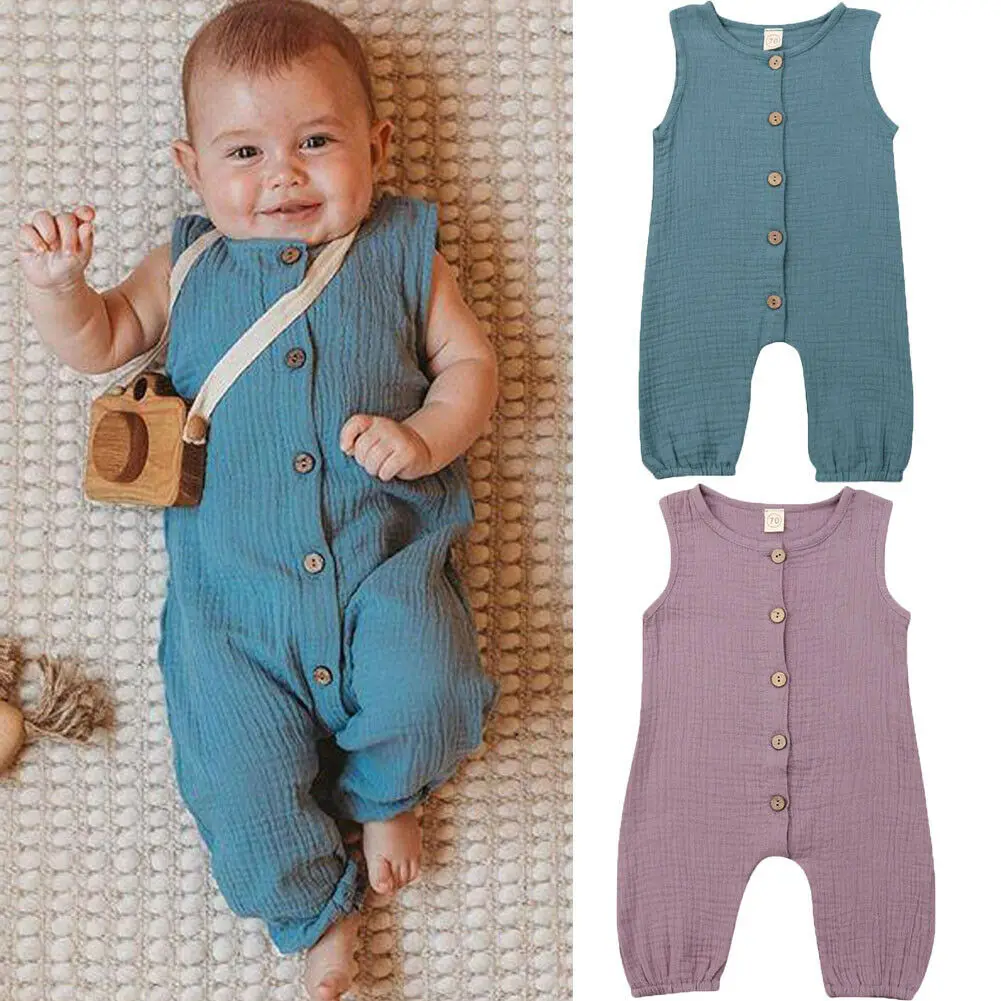 

2021 Baby Girls Boys Clothes Romper Newborn For Kids Costume Children Toddler Tiny Cottons Unisex Button Type Jumpsuit