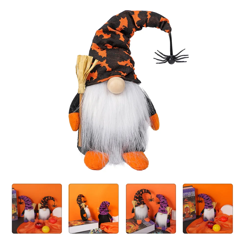 

1Pc Scary Spider Bat Gnome Doll Dwarf Ornament Party Adornment