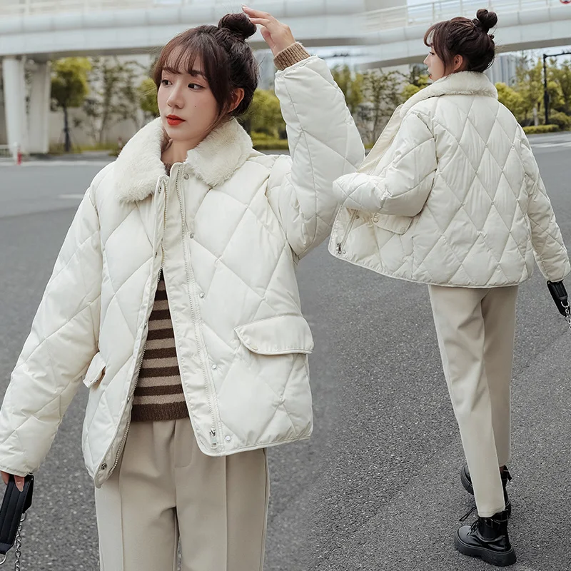 NEW 3 Colors Women Warm Bubble Jacket Winter Korean Quilted Coat Warm Y2k Parkas Loose Plus Size Thicken Overcoat Female 2021