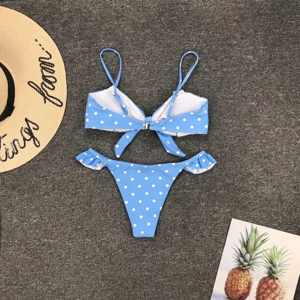 Бикини пуш-ап с волнистым принтом высокой талией 2020 | Женская одежда