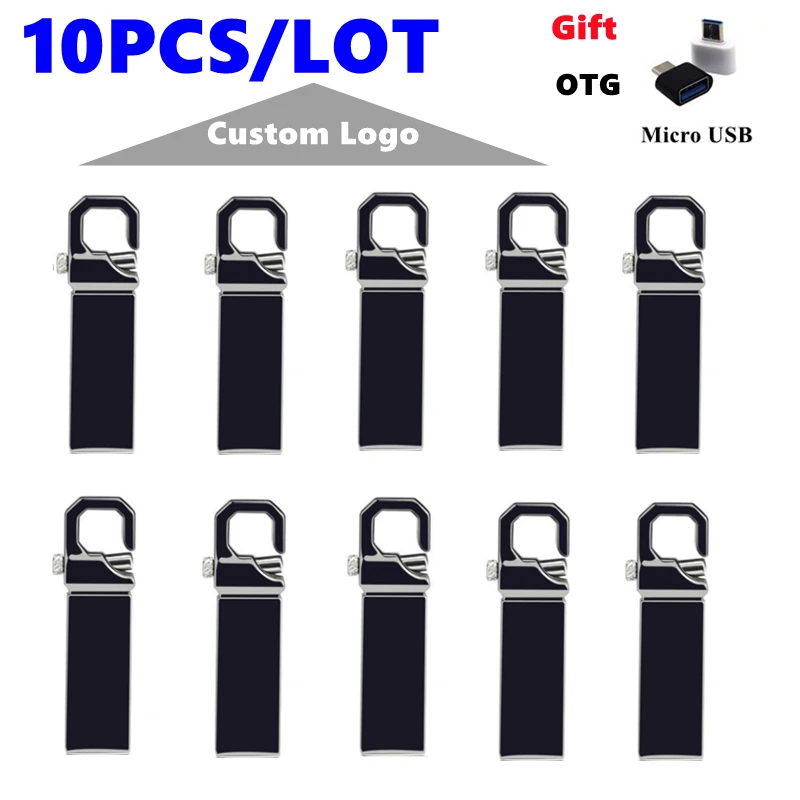 Металлический usb флеш-накопитель 10 шт./лот USB 2.0 4 ГБ 8 16 32 64 карта памяти 128 Мб флешка