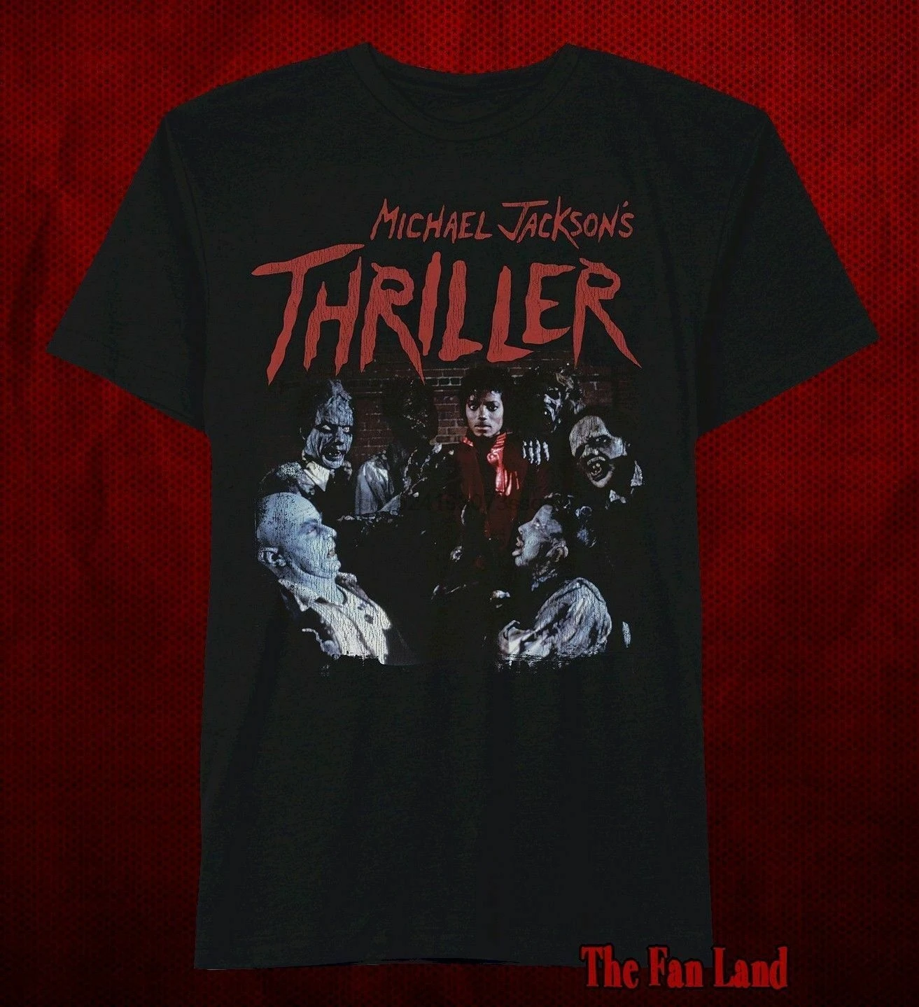 

1982 Zombie Retro Black Michael Jackson Thriller Vintage Mens T-Shirt
