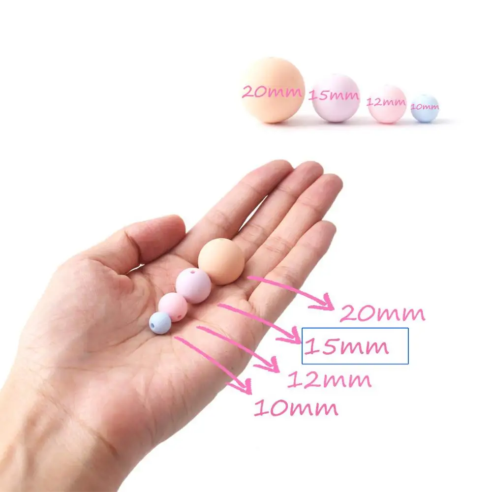 10 шт. силиконовые бусины 15 мм Экологичные сенсорные Прорезыватели для зубов