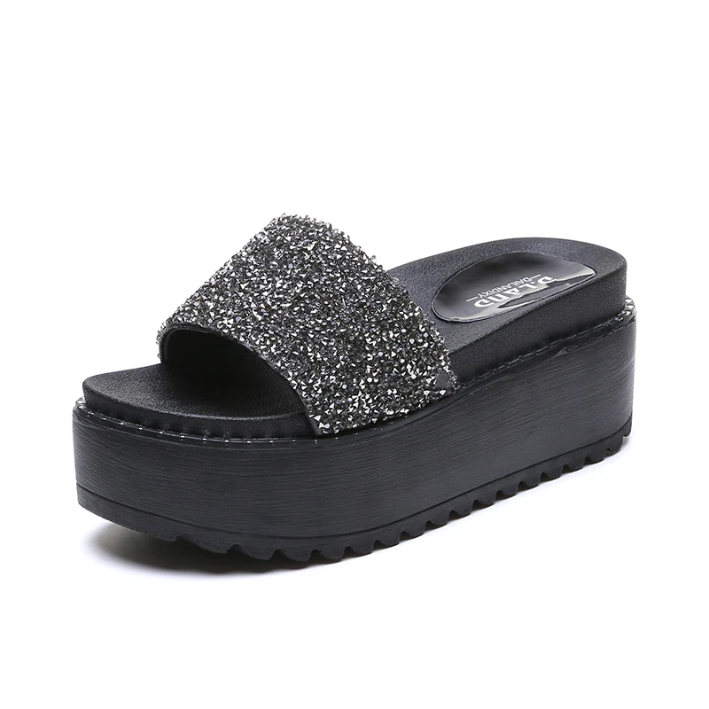 

High-Heeled Shoes Lady Womens Slippers Outdoor Luxury Slides Pantofle Platform Jelly Flip Flops Designer 2021 Flat Summer